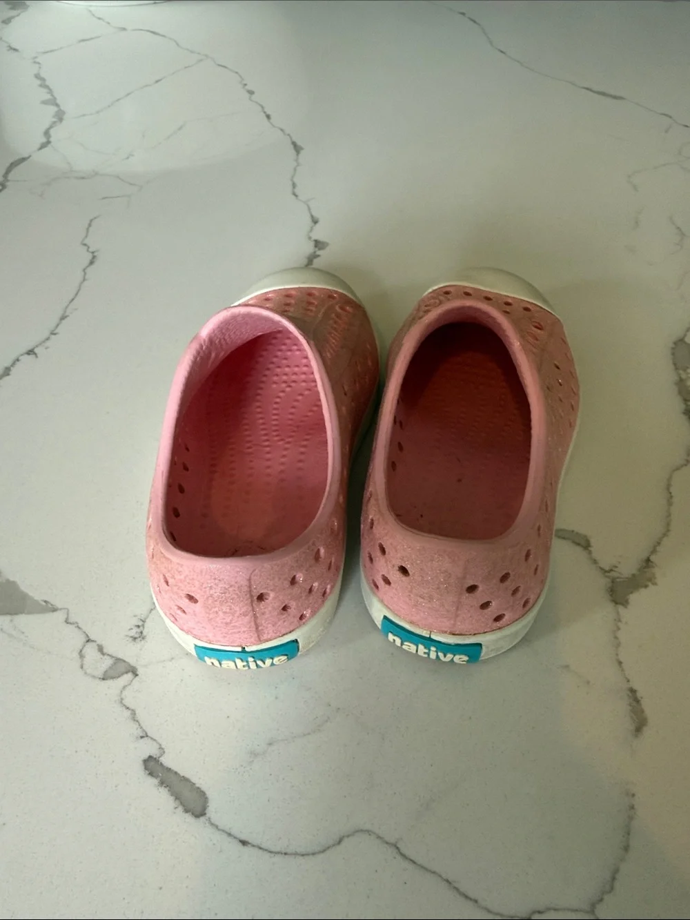 Native Kids Glitter Pink Slip-On Water Shoes